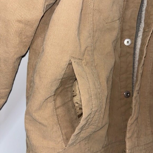 Bershka Women's Corduroy Trucker Jacket Pink Size M Sherpa Lined - Picture 5 of 9